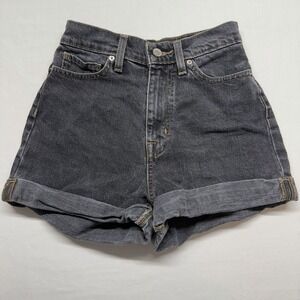 BDG‎ Urban Outfitters Mom High Rise Black Denim Shorts Size 24 Summer